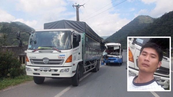Tài xế Phan Văn Bắc và chiếc xe tải đã dìu xe khách mất thắng đổ dốc đèo an toàn