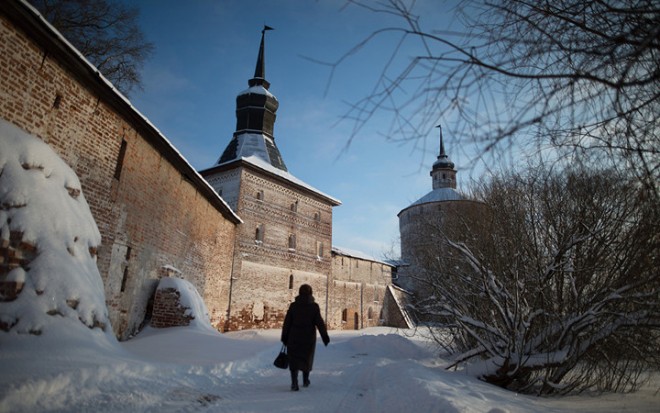 Tu viện Kirillo-Belozersky, nằm trên bờ sông Kirillov được xây dựng vào cuối thế kỷ 14. (ảnh: Lori/Legion-Media).