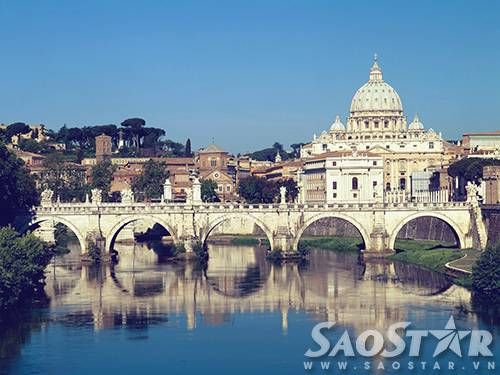 Vatican nhìn từ hướng sông Tiber