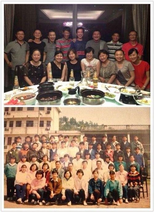 Những buổi họp mặt bạn cũ luôn tràn ngập niềm vui và tiếng cười (người đứng thứ 3 từ trái sang ở hàng sau là Tiền Phong Lôi).