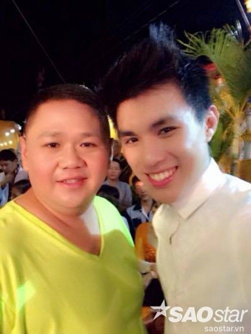 Minh Béo và hot boy - ca sĩ Liêng Kiến Quang trong lần đi diễn chung tại Bến Tre.