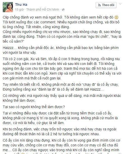 Những lời chia sẻ khiến cộng đồng mạng thức tỉnh về nạn bạo hành.
