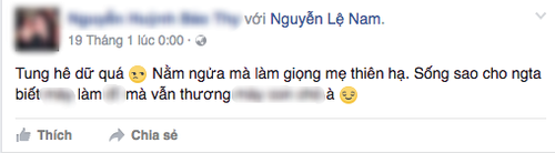 Cô gái này liên tục đăng tải những lời lẽ rất khó nghe dành cho Lệ Nam trên mạng xã hội.