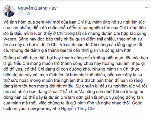 Phạm Quỳnh Anh lên tiếng bênh vực Chi Pu: ‘Thay vì phán xét các bạn hãy xắn tay tự tô điểm đời mình’ Phạm Quỳnh Anh lên tiếng bênh vực Chi Pu: ‘Thay vì phán xét các bạn hãy xắn tay tự tô điểm đời mình’