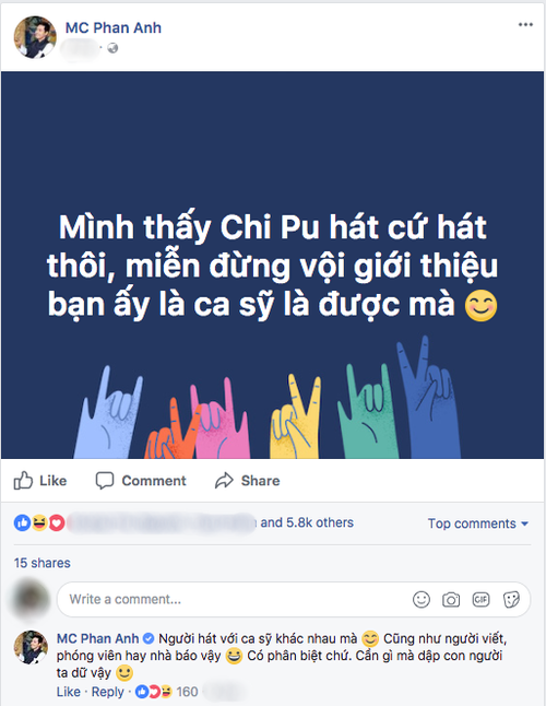 MC Phan Anh, Lam Trường và dàn sao Việt phản đối việc cấm Chi Pu đi hát - Ảnh 4.