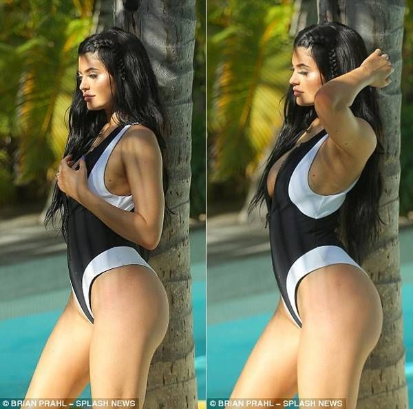 Vốn quen diện những bộ bikini, trang phục gợi cảm nên Kylie không ngần ngại phô diễn đường cong.