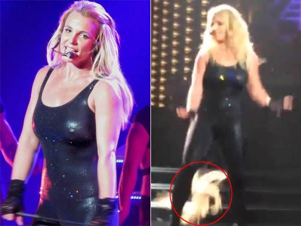 Cuối tháng 2, Britney đang ở giữa màn biểu diễn ca khúc Do Something ở Planet Hollywood, thì một mảng tóc nối bất ngờ rơi xuống sàn. Mái tóc của Britney bị lộ một mảng trống không trước sự chứng kiến của người hâm mộ. Mặc sự cố, “công chúa nhạc pop” vẫn tiếp tục biểu diễn. Đây cũng không phải lần đầu tiên Britney bị tóc nối phản chủ.