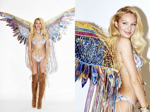 Người đẹp Candice Swanepoel vô cùng lộng lẫy trong thiết kế với tên gọi Ảo giác du mục được kết từ những