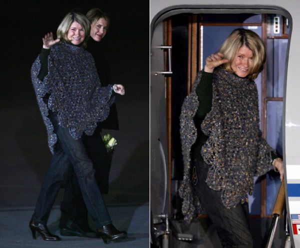 Nữ diễn viên Martha Stewart vẫy tay chào thân thiện trong lúc rời khỏi nhà tù sau 5 tháng bị giam giữ tại đây vào tháng 3/2005. Tội danh mà Martha gây ra là nói dối về thương vụ mua bán cổ phiếu hồi năm 2001.