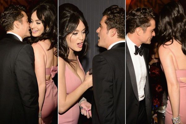 Katy Perry và Orlando Bloom tại Quả cầu vàng 2016.