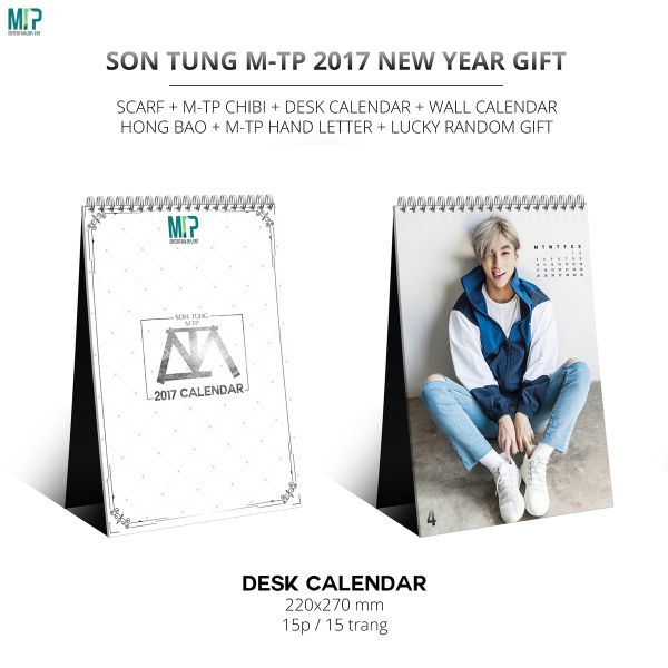 Bộ lịch 2017 với những hình ảnh cực mới của nam ca sĩ