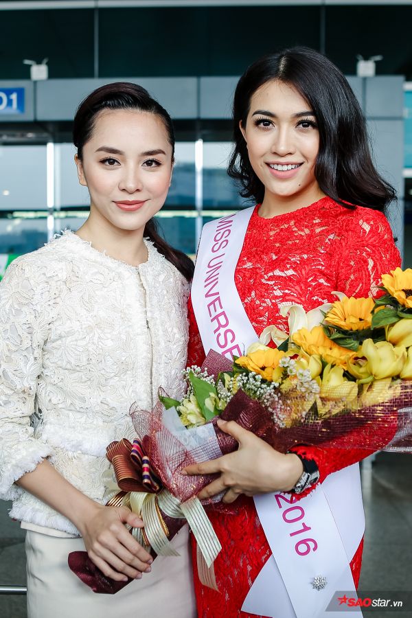 Phạm Hương rạng rỡ tiễn Lệ Hằng lên đường tham dự Miss Universe