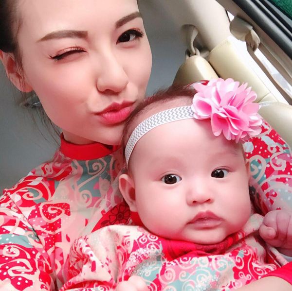 Hồng Quế và con gái nhỏ Cherry