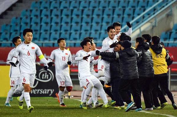 U23 Việt Nam thắng ấn tượng trước U23 Qatar. Ảnh: Zing.