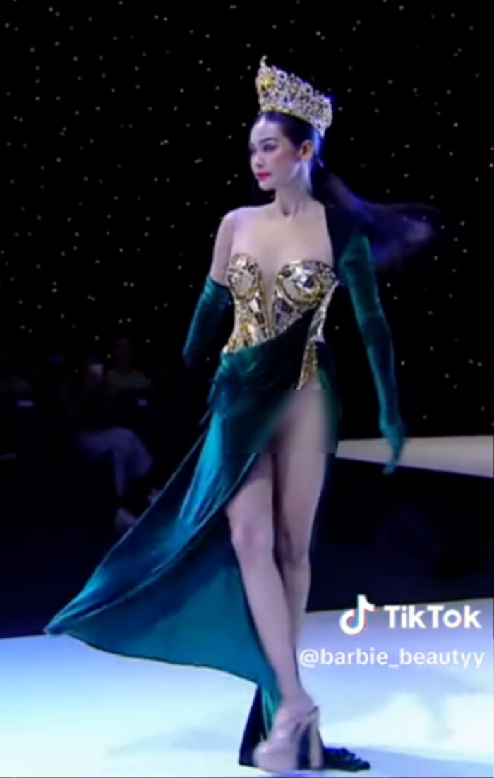 Mặc váy 'phản chủ', thí sinh Hoa hậu Chuyển giới mắc lỗi giống Engfa Waraha - Ảnh 2