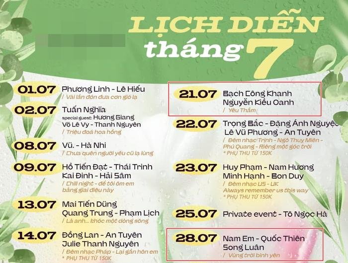  Nam Em và Bạch Công Khanh sẽ xuất hiện tại một sân khấu nhưng không hát cùng nhau Ảnh 2