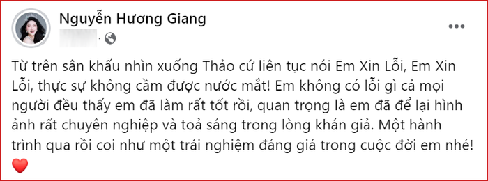  Đại diện Việt Nam có hành động gây nhói lòng khi 'out top' tại sân khấu, Hương Giang nói gì? Ảnh 4