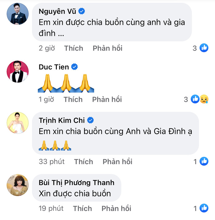  MC Thanh Bạch thông báo tang sự, Nguyên Vũ và dàn sao gửi lời chia buồn Ảnh 2