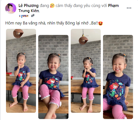 Lê Phương 'mượn' con gái để bày tỏ nỗi nhớ chồng Ảnh 1