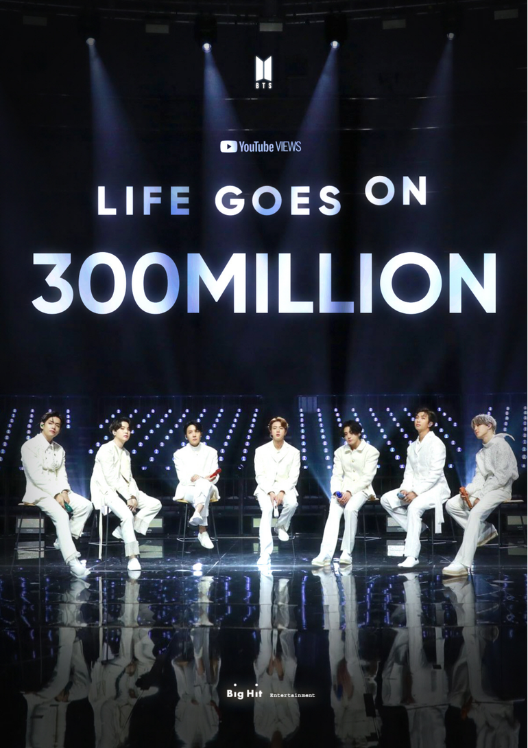 'Life Goes On' vượt mốc 300 triệu lượt xem, fan BTS mừng rỡ Ảnh 1